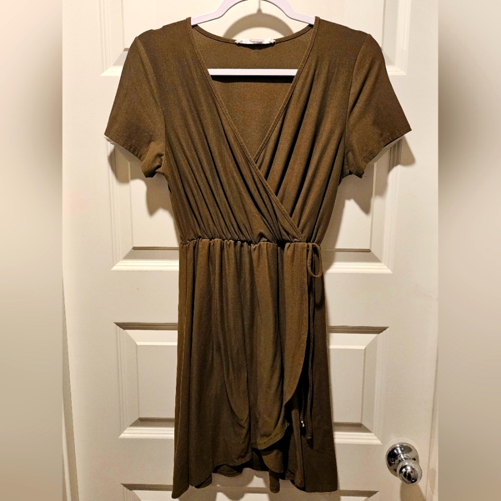 Women's Love Fast Live Hard Faux Wrap Dress, Size Medium